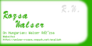 rozsa walser business card